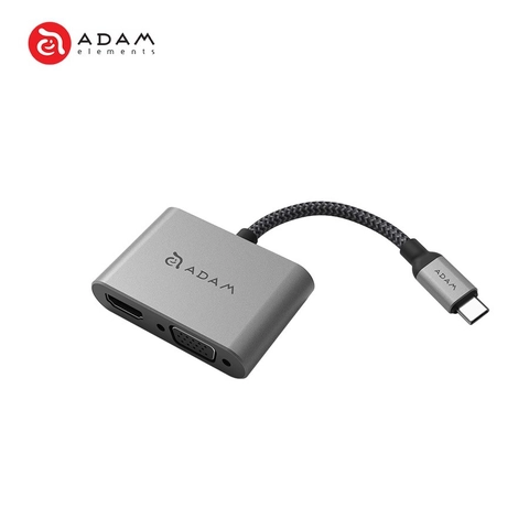 Hub Adam Elements Casa USB-C to HDMI & VGA 2in1